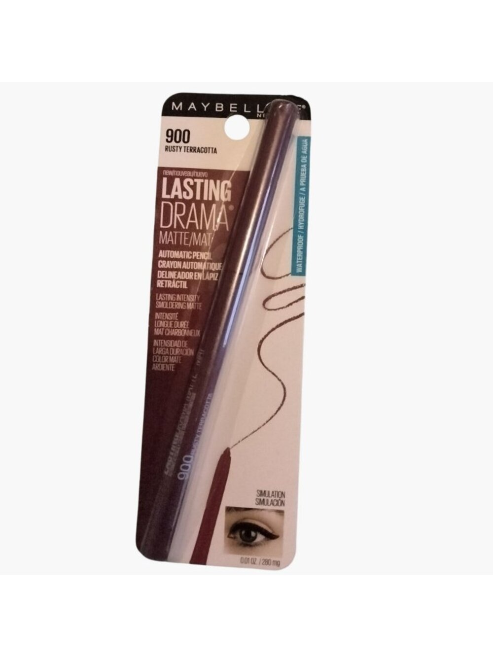 Maybelline Eyeliner Drama Matte 900 Rusty Terracotta Waterproof Long Lasting